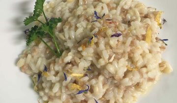 Farro Risotto with Truffle Cream